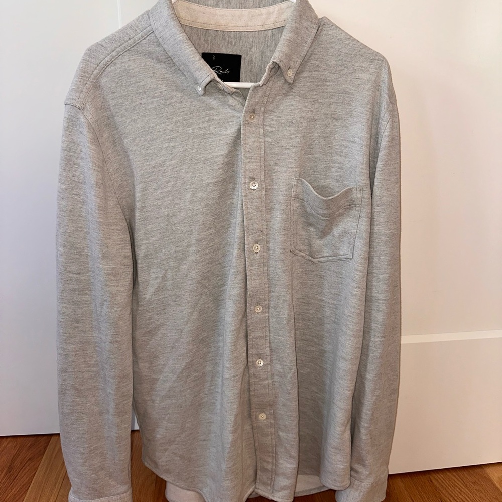 Gray Button-Up Shirt - Picture 6 of 7